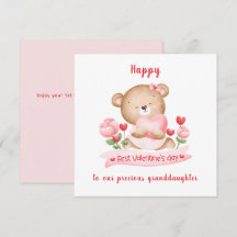 Valentinstag Mädchen rosa Valentinstag Tageskarte