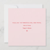 Valentinstag Mädchen rosa Valentinstag Tageskarte Karte (Rückseite)