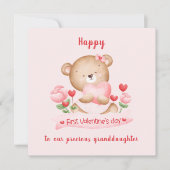 Valentinstag Mädchen rosa Valentinstag Tageskarte Karte (Vorderseite)