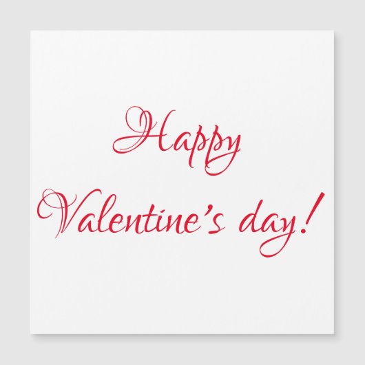 Valentinstag Magnetkarte (Vorderseite)