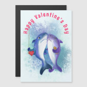 Valentinstag Magtnetikkarte Couple Shark Liebe Magnetkarte (Vorne/Hinten)