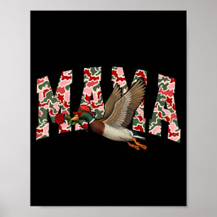 Valentinstag-Mallard-Tarnmama-Entenjagd-Frauen Poster