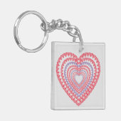 Valentinstag Mandala Herzbewegungsnachricht Schlüsselanhänger (Vorderseite links)