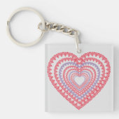 Valentinstag Mandala Herzbewegungsnachricht Schlüsselanhänger (Vorderseite)