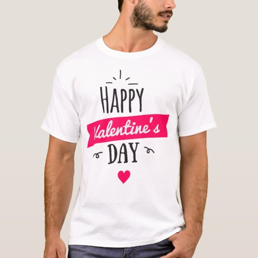 Valentinstag Männer Weißer T - Shirt (Vorderseite)