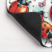 Valentinstag-Marienkäfer-Liebesmuster Mousepad (Ecke)