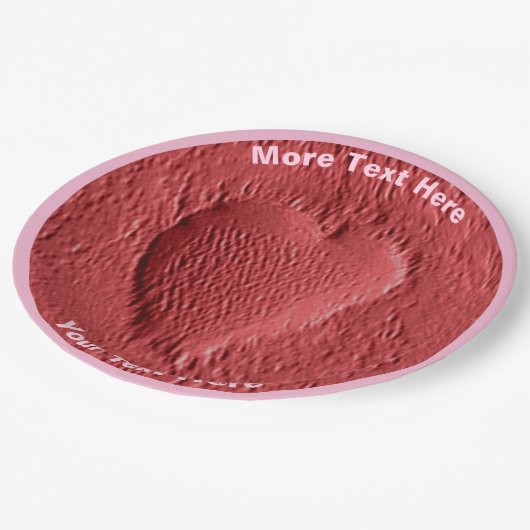 Valentinstag - Mars Pappteller (Schrägansicht)