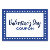 Valentinstag Massage Liebe Coupon Coupon Geschenk Tischnummer (Rückseite)