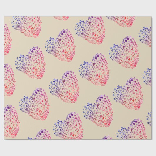 Valentinstag Matte Wrapping Paper Geschenkpapier (Flach)