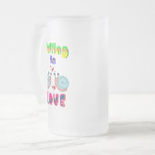 Valentinstag Mattglas Bierglas (Vorderseite Links)