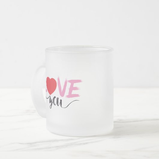 Valentinstag Mattglastasse (Vorderseite Links)
