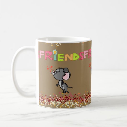 Valentinstag Maus Freunde Tasse (Links)