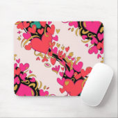 Valentinstag-Mauspad | Romantisch Mousepad (Mit Mouse)