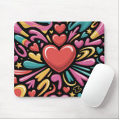 Valentinstag-Mauspad | Romantisch Mousepad (Mit Mouse)