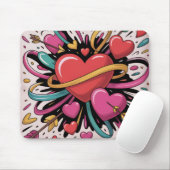 Valentinstag-Mauspad | Romantisch Mousepad (Mit Mouse)