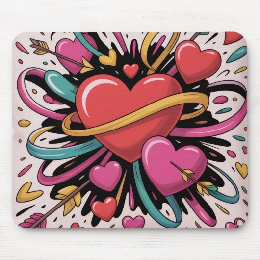 Valentinstag-Mauspad | Romantisch Mousepad (Vorne)