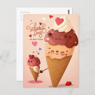 Valentinstag, mein Freund Postkarte