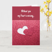 Valentinstag Mein Herz ist ohne Sie Vermisst Karte (Gelbe Blume)