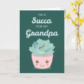 Valentinstag Mein Opa mit Kawaii Sukkulent Karte (Gelbe Blume)