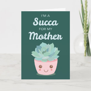 Valentinstag Meine Mutter mit Kawaii Sukkulent Karte