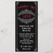 Valentinstag-Menü Menükarte (Vorderseite)