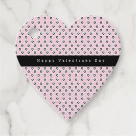 Valentinstag Mini Hörmuster Schwarz Geschenkanhänger