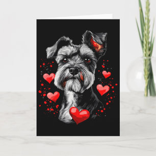 Valentinstag Miniature Schnauzer  Karte