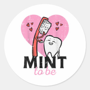 Valentinstag Minze zu sein Zelt Pinsel Denti Runder Aufkleber