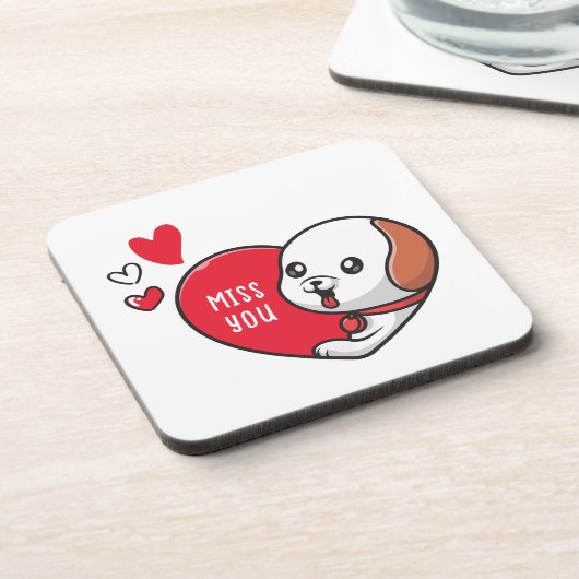 Valentinstag, Miss dich Getränkeuntersetzer (Linke Seite)