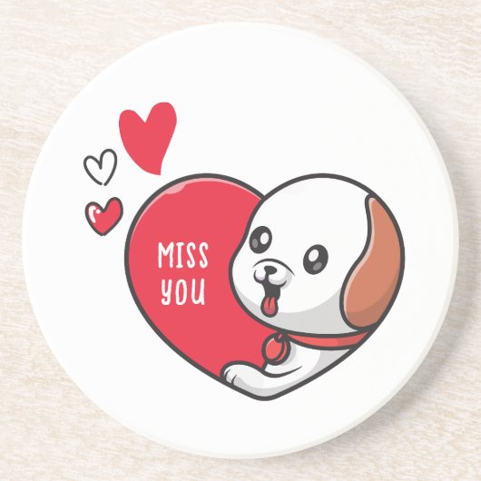 Valentinstag, Miss dich Getränkeuntersetzer (Vorne)