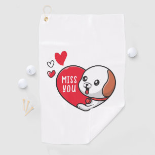 Valentinstag, Miss dich Golfhandtuch