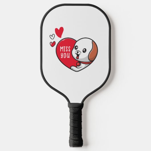 Valentinstag, Miss dich Pickleball Schläger (Vorderseite)