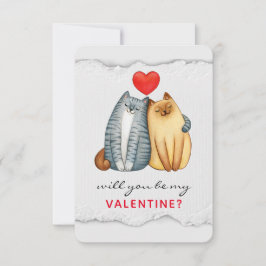 Valentinstag mit eigener Marke - Flat Dankeschön-K Dankeskarte