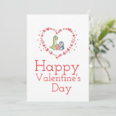 Valentinstag mit Freund  Karte (Stehend Vorderseite)