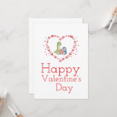 Valentinstag mit Freund  Karte (Vorderseite/Rückseite Beispiel)