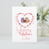 Valentinstag mit Freund  Karte (Stehend Vorderseite)