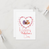Valentinstag mit Freund  Karte (Vorderseite/Rückseite Beispiel)
