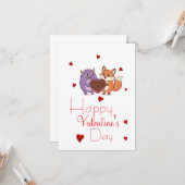 Valentinstag mit Freund  Karte (Vorderseite/Rückseite Beispiel)