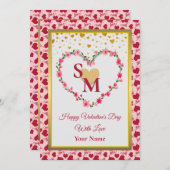 Valentinstag mit Goldenem Herzen (Vorne/Hinten)