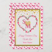 Valentinstag mit Goldenem Herzen (Vorne/Hinten)