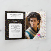 Valentinstag mit Kanarienvogel Feiertagskarte (Innenseite)