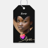 Valentinstag mit Kanarienvogel Geschenkanhänger (Rückseite)