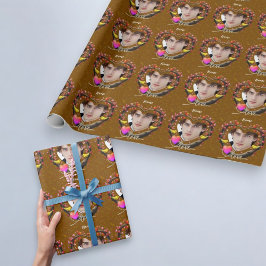 Valentinstag mit Kanarienvogel Geschenkpapier