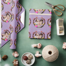 Valentinstag mit Kanarienvogel Geschenkpapier