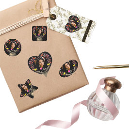 Valentinstag mit Kanarienvogel Herz-Aufkleber