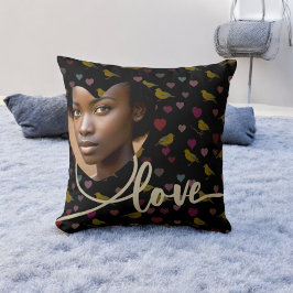 Valentinstag mit Kanarienvogel Kissen