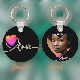 Valentinstag mit Kanarienvogel Schlüsselanhänger