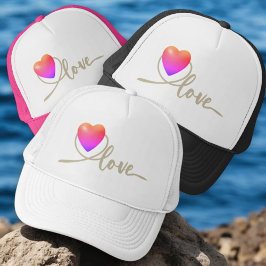 Valentinstag mit Kanarienvogel Truckerkappe