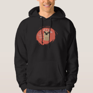 Valentinstag mit Kawaii Mops Dog Hoodie
