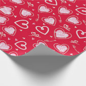 Valentinstag mit Liebe Aufnehmen & Cupid Arrows Geschenkpapier (Ecke)
